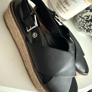MICHAEL Michael Kors Black Espadrille Sandals